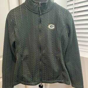 JA7018- Green Bay Packers Women’s Medium Full Zip Jacket Textured NFL Team